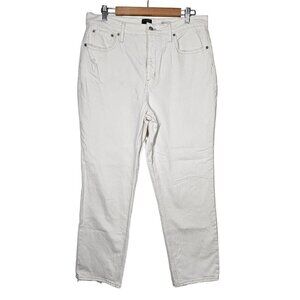 J.Crew Womens High-Rise Straight Jeans Premium Edition Re-Imagined White Size 31